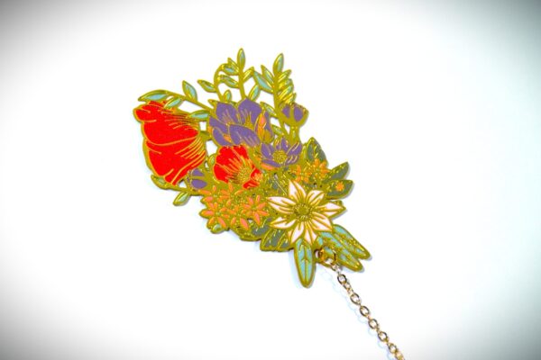 Dahlia Committed Blossom | Golden Bookmark - Image 2