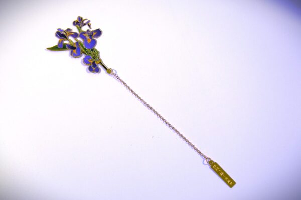 Iris Elegance Blossom | Golden Bookmark - Image 2
